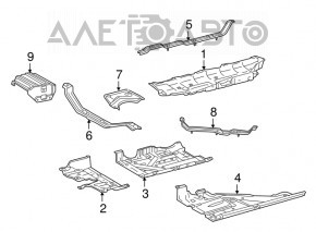 Bottom protection left Lexus RX450h 16-22 rear part