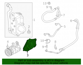 BMW X7 G07 19-25 3.0T Air Conditioning Cooler Bracket