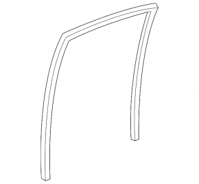 Rear right window seal for Lexus IS 14-20