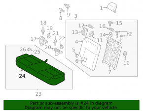 Rear row of seats 2 row Mitsubishi Outlander Sport ASX 13-15 cloth black