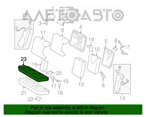 Rear row of seats 2 row Toyota Camry v40 07-09 cloth, beige