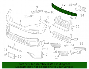 Front bumper reinforcement Honda CRV 20-22 hybrid