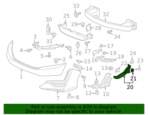 Front Bumper Air Duct Right Lower Honda Clarity 18-21 USA