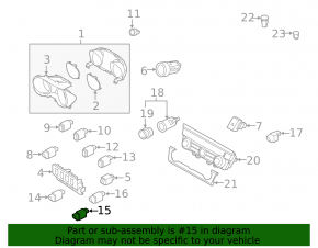 Lane Deactivation Button Subaru Outback 15-19
