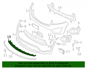 Front bumper trim lower Kia Sorento 16-18 prerest ser
