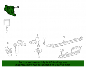 Bracket for blind spot sensor rear left Lexus RX350 RX350h RX450h+ RX500h 23-26 Japan built