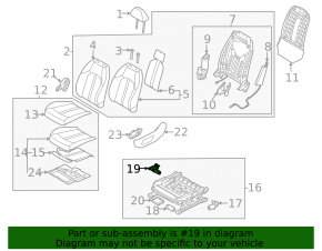 Kia K5 21-26 driver's seat tilt adjustment motor with memory