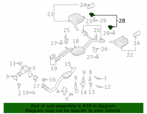 Rear right muffler bracket Audi Q5 8R 09-17
