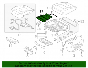 Heated passenger seat Audi Q3 8U 15-18 Sport