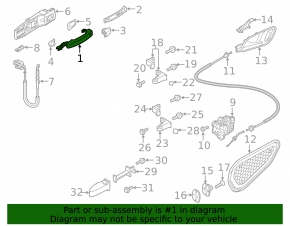 Door handle outer rear left Audi A3 8V 15-20
