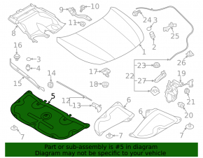 Subaru Outback 20-23 Hood Insulation