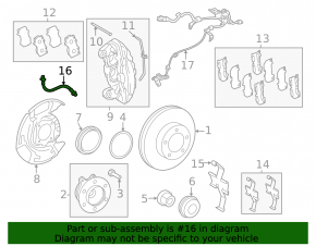 Rear left brake hose Lexus GX550 24-26