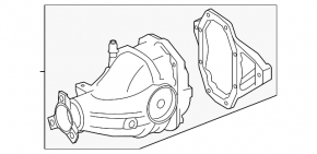 Rear differential gearbox Mercedes W167 GLE 350 20-23 2.0T, RWD