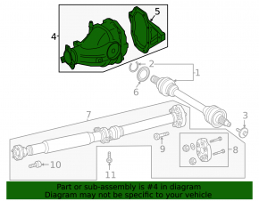 Rear differential gearbox Mercedes W167 GLE 350 20-23 2.0T, RWD