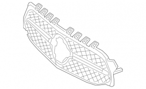 Mercedes A-Class V177 19-22 radiator grille with mesh, AMG pack