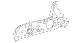 Mercedes A-class V177 19-22 passenger seat control trim, black, crack in mount