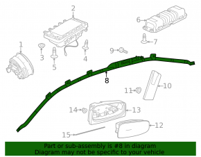 Right side curtain airbag for Mercedes X247 GLB 20-26