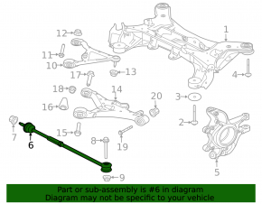 Lower rear left transverse rod Jaguar F-Type X152 14-24