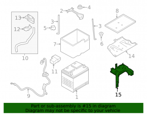 Battery tray bracket Nissan Murano z52 15-