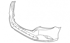 Front bare bumper Mazda 6 16-17 for LED optics