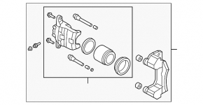 Front left caliper assembly for Mazda6 09-13