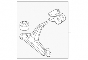 Lower control arm, front right, Ford Fusion mk5 13-20, aluminum, rusty