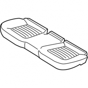 Rear seat cushion, 2nd row, Ford Fusion mk5 17-20, black cloth, for cleaning