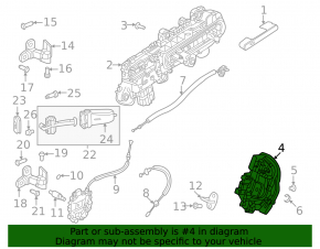 Rear left door lock for Land Rover Range Rover Sport 23-25