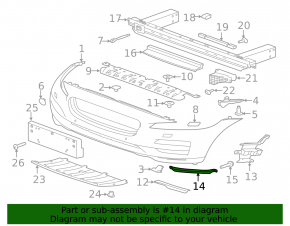 Right fog light plug Jaguar F-Pace X761 17-20
