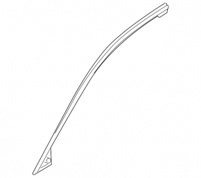 Upper door molding front left Mazda CX-9 16- chrome