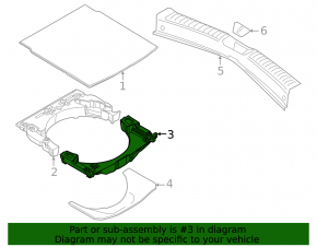 Foam plastic for the Mazda CX-50 23-25 rear tool