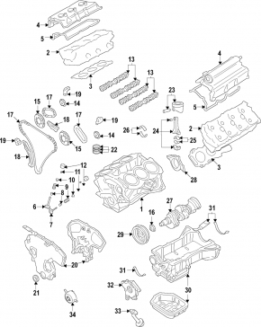 Bare cylinder block for honing Infiniti JX35 QX60 13-