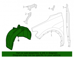 Front left mudguard Volkswagen ID.4 21-23 broken