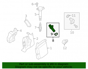 Crankshaft position sensor Mitsubishi Lancer 10-17 2.0, 2.4