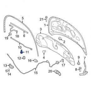 Ford Explorer 11-19 Hood Support Latch Bracket