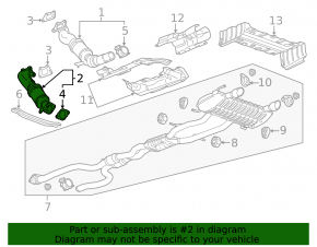 Left exhaust manifold with catalytic converter for Cadillac CTS 14-16 3.6