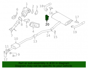 Exhaust Flap Actuator Volvo XC90 16-23 AWD
