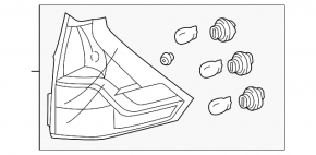Honda CRV 12-14 Pre-Resident right outer fender light