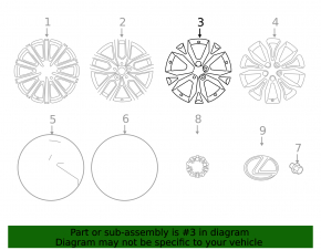 Wheel disk R18 Lexus NX200t NX300h 15-17