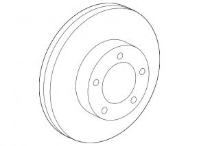 Front left brake disc for Toyota Sequoia 2008-2016, 355mm