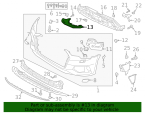 Front bumper bracket right Audi A6 C8 19-