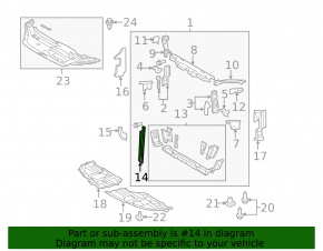 Toyota Avalon 05-12 Hood Lock Bar