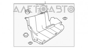 Rear bumper guard right Toyota Highlander 14-19 broken mount