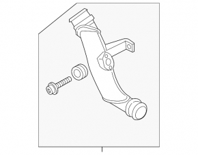Air pipe left middle VW Passat b8 16-19 USA 1.8T, 2.0T plastic