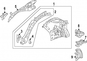 Front left quarter panel Honda Civic XI FE/FL 22-26