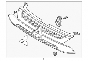 Mitsubishi Outlander 19-22 PHEV grille, chrome