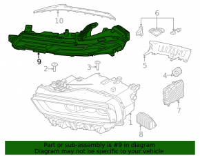 Daytime running light (DRL) left BMW X7 G07 23-26