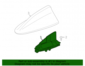 Antenna fin BMW X7 G07 19-20