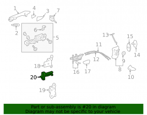 Front right door limiter Lexus NX200t NX300 NX300h 15-21