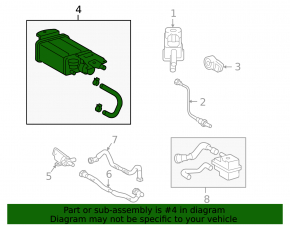 Carbon canister absorber assembly for Toyota Camry V40 hybrid